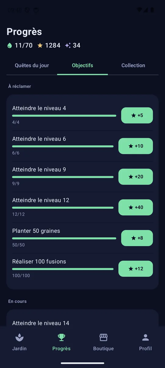 Quêtes et objectifs